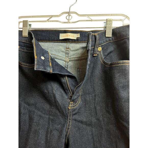 Tory Burch Straight Leg Jeans Dark Wash 27 - Picture 5 of 12